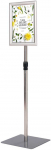 Promotions Plakatų stovas rinkinys, 2 vnt., 28x28x73-123 cm, sidabro spalvos