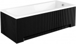 Vonia Besco Optima, 150 x 70 cm, su rifliuota juoda apdaila