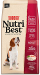 Picart Nutribest suaugusių vi&scaron;tienos ir ryžių &scaron;unų maistas 15 kg
