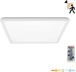 18W LED lubinis &scaron;viestuvas NIVERA SQUARE, baltas, 3000/4000/6000K, su judesio davikliu, IP54