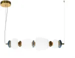 22W LED pakabinamas &scaron;viestuvas EVANS, aukso/baltos sp., 3000K