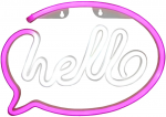 Manta SNL08PKT Style Neon Lights HELLO Rožinė/Baltas