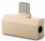 FiiO x SNOWSKY Tiny B ausinių stiprintuvas - auksinis - Ausinių stiprintuvas su DAC (3,5 mm + 4,4 mm prievadas)