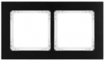 Karlik Elektrotechnik 12-0-DRA-2 DECO Universalus dvigubas rėmas - &scaron;lifuotas aliuminis (rėmas: juodas dugnas: baltas) 12-0-DRA-2