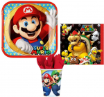 &bdquo;Super Mario Mushroom World&ldquo; vakarėlių rinkinys, 36 dalys, su 23 cm lėk&scaron;tėmis