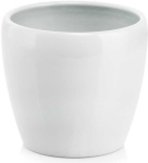 Polnix Dekoratyvinis gėlių vazonas Barcelona D14cm/H13cm baltas/keraminis