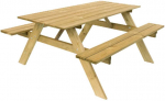 Stalas su suolais EKJU 165x154x75cm medinis/žalia