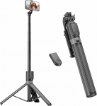 RISEOFLE 180 cm aliumininis lengvas telefono trikojis ir selfie lazda su bevieliu pulteliu