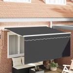 I&scaron;traukiama markizė Dryžuotas Antracitas 300 x 200 cm audinys