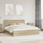 Lova Lovos rėmas Sonoma ąžuolas 200 x 200 cm Inžinerinė mediena