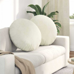 Sėdynių pagalvėlės 2 pcs Kreminė &Oslash; 80 x 29 cm Aksomas