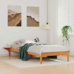Lova Lovos rėmas su &scaron;oninėmis stalelėmis Va&scaron;ko ruda 90 x 220 cm