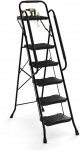Bonideco Select 5 pakopų sulankstomos kopėčios su turėklais, 10 kg, 95x54x159 cm