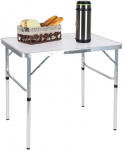 Relaxdays Stovyklavimo stalas, 70x75x55 cm, baltas, sulankstomas, reguliuojamas