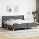 Lovos rėmas su čiužiniu Tamsiai pilka 180 x 200 cm audinys