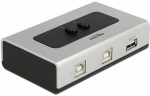 Delock Umschalter USB 2.0 mit 2 x Typ-B Buchse zu 1 x Typ-A Buchse manuell bidirektional