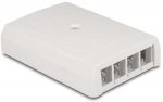 Delock Keystone Leergeh&auml;use Aufputz 4 Port f&uuml;r Glasfaser und Netzwerk baltas