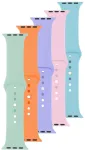 Fiksuotas 5 vnt. silikoninių dirželių rinkinys FIXED Silicone Strap, skirtas Apple Watch 42/44/45/46/49mm, įvairių spalvų, variantas 2