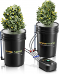 Mars Hydro giluminė hidroponinė DWC auginimo sistema, 2 &times; 5 galonų, 8 W oro pompa