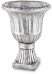 Bikuvalt Vazonas ant kojelės sidabro spalvos betoninis 25,5x20x20 cm 137382