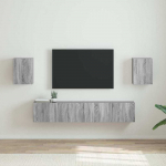 TV staliukas TV sieninė spintelė 2 pcs Pilkas Sonoma 30 x 31 x 40 cm