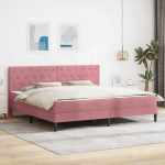 Čiužinys Lovos rėmas su čiužiniu Rožinė 180 x 200 cm Aksomas