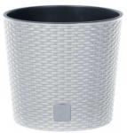 Prosperplast Dekoratyvinis gėlių vazonas Rato Round &Oslash;20cm H19cm plastikinis/baltas