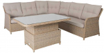 Lauko baldų komplektas PACIFIC stalas, kampinė sofa