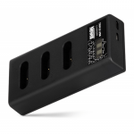 Baterijų Įkroviklis - Newell CD-USB-C Trijų Kanalų Įkroviklis Sony NP-BX1 Baterijoms USB-C/Micro USB Juodas