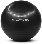 Wozinsky WGB65BB gimnastikos kamuolys, 65 cm &ndash; juodas