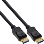 InLine DisplayPort 2.1 UHBR20 80Gb/s 1m juodas kabelis (15801P)