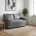 Dvita&scaron;kė sofa Tamsiai pilka 158 x 83 x 95 cm Aksomas
