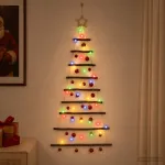 Kabančios Kalėdų eglutės su žaisliukais 120 cm 50 LED