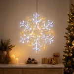 Kalėdinės snaigės lemputės LOVIISA 140 LED &Scaron;alta balta &Oslash; 55 cm