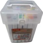 Keyroad Flomasteriai, dvipusiai, 36 vnt., plastikinė dėžutė, įvairių spalvų (KR990262)