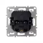 Toolight Viengubas Lizdas Su Įžeminimu + 2x Usb-a Oste Jnh003-g rusvai gelsvas