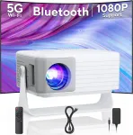 AKIYO mini projektorius O1 su Wi-Fi ir Bluetooth, 720p, Full HD 1080p palaikymu