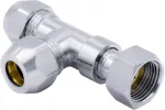 Varioan 10360 3/8" žalvarinis T-formos jungiklis, chromuotas