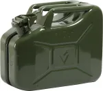 Lampa Metalinis kanistras kurui, benzinui, alyvai, talpa 10l, žalias
