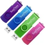Sundata 16 Gb Usb atmintinė 4 vienetai Usb 2.0 atmintinė sukama metalinė (4 mi&scaron;rios spalvos: mėlyna, žalia, violetinė, rožinė)