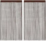 Virvelinės užuolaidos, 2vnt., 140x250cm, rudos spalvos