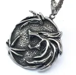 Zfsbrtl Vikingų 3d vilko karoliai, vyri&scaron;kas nerūdijančio plieno skandinavi&scaron;ko vilko fenrir kaukolės pakabukas steampunk amuletas vintažiniai papuo&scaron;alai
