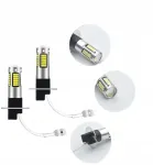 2x H3 12v 6500k Led automobilių lemputės, komplektas