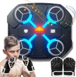 Allomn muzikos bokso treniruoklis, i&scaron;manusis bluetooth bokso treniruoklis su bokso pir&scaron;tinėmis, prie sienos montuojamas smūgiavimo treniruoklis su 3 greičio lygiais, smagi ir saugi mank&scaron;ta suaugusiems ir vaikams
