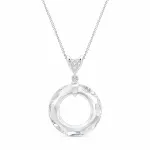 Diamond Sky Jewelry Kaklo papuo&scaron;alas moterims DiamondSky &bdquo;Cosmic Ring&ldquo; su Swarovski kristalais
