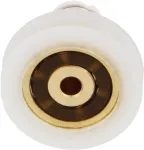 Amig du&scaron;o kabinos ratukai | 2 vnt. rinkinys | &Oslash; 22 x 28 mm | Kampinis guolis ir M4x8 varžtas | Stumdomoms vonios kambario durims | Baltas nailonas