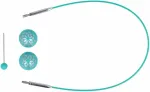 Knit Pro Mindful Swivel virvelės keičiamiems apvaliems mezgimo virbalams, 360&deg; sukimosi mechanizmas, (40 cm (virvės ilgis 20 cm)