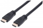 MANHATTAN CL3 didelės spartos HDMI kabelis 10m su eterneto vidinės sienelės vardiniu HDMI ki&scaron;tuku į ki&scaron;tuku ekranuotas Juodas