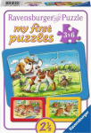 Ravensburger Dėlionė 3x6 vnt. - Gyvūnai