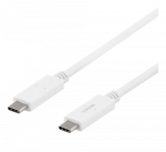 Kabelis DELTACO USB-C - USB-C, 5Gbit / s, 5A, 1M, baltas / USBC-1502M